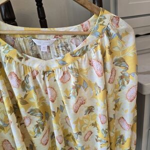 EUC LC Sunflower Floral Blouse XS